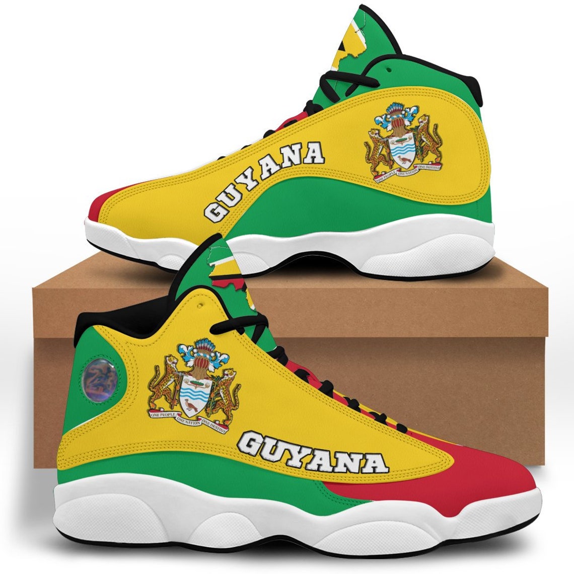 Guyana High Top Sneakers Schuhe Etsy