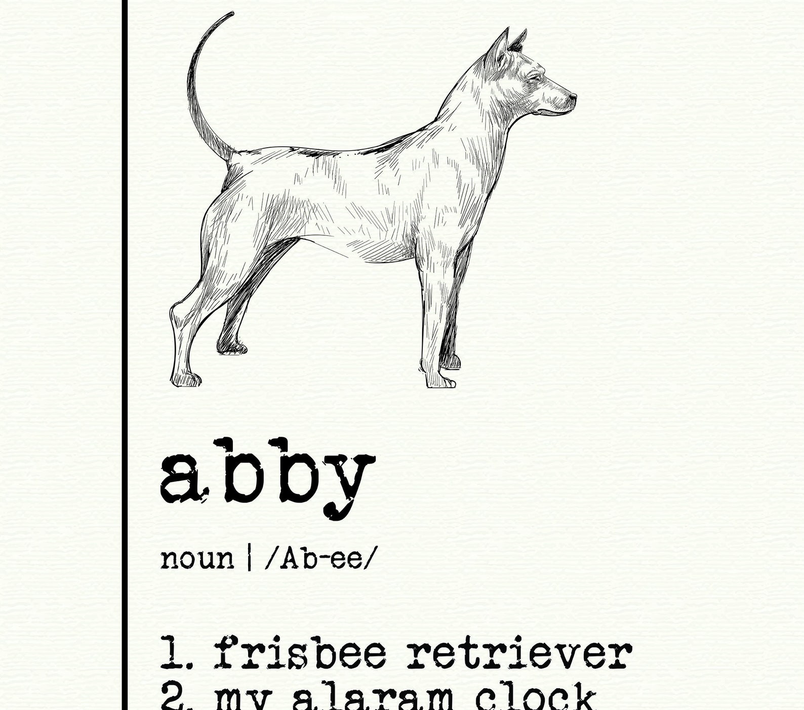 Customized Portrait pet Name Definition pet Portrait dog Etsy