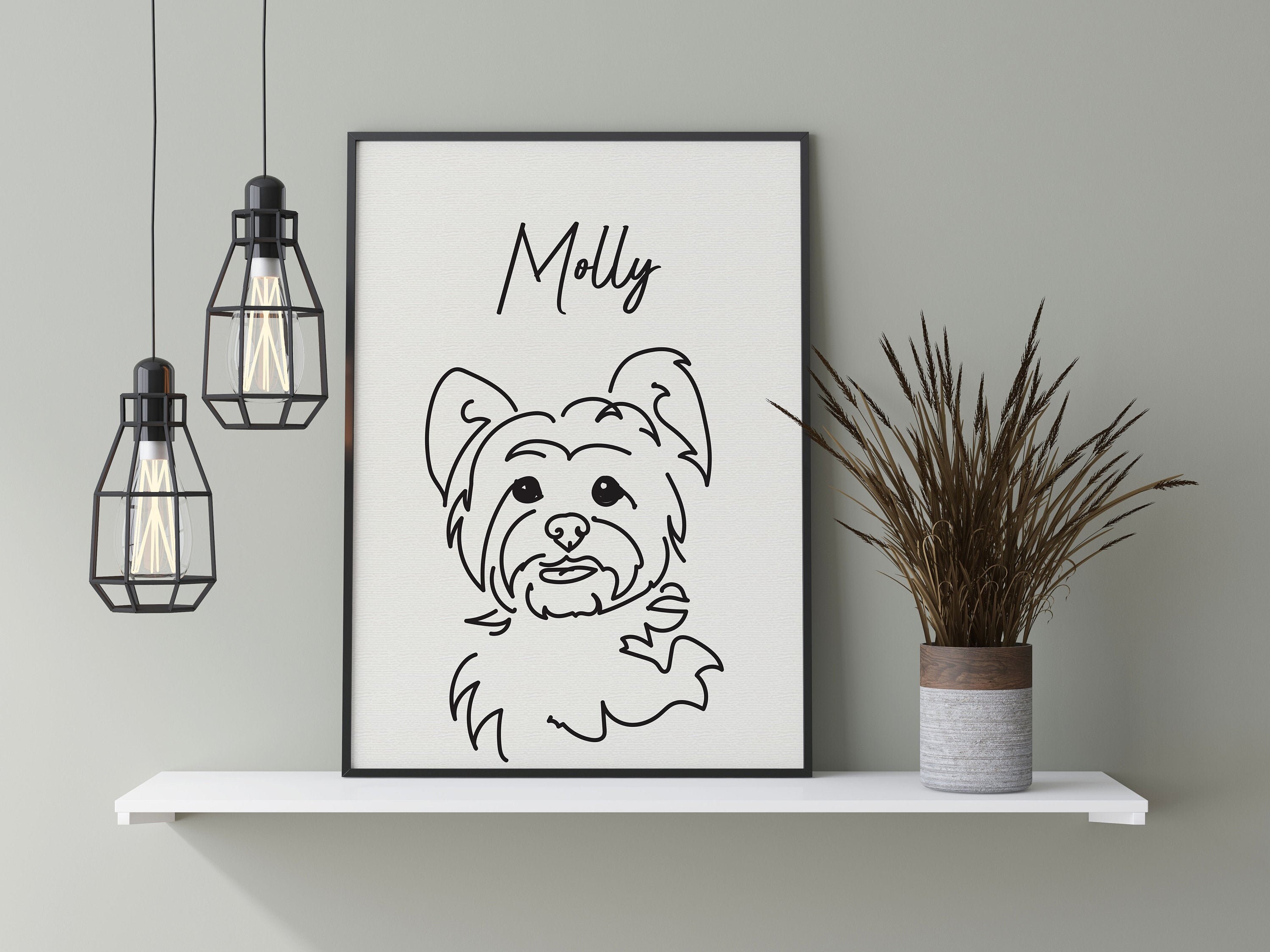 PET PORTRAIT Pet Line Art Pet Portrait Dog Portrait Custom | Etsy