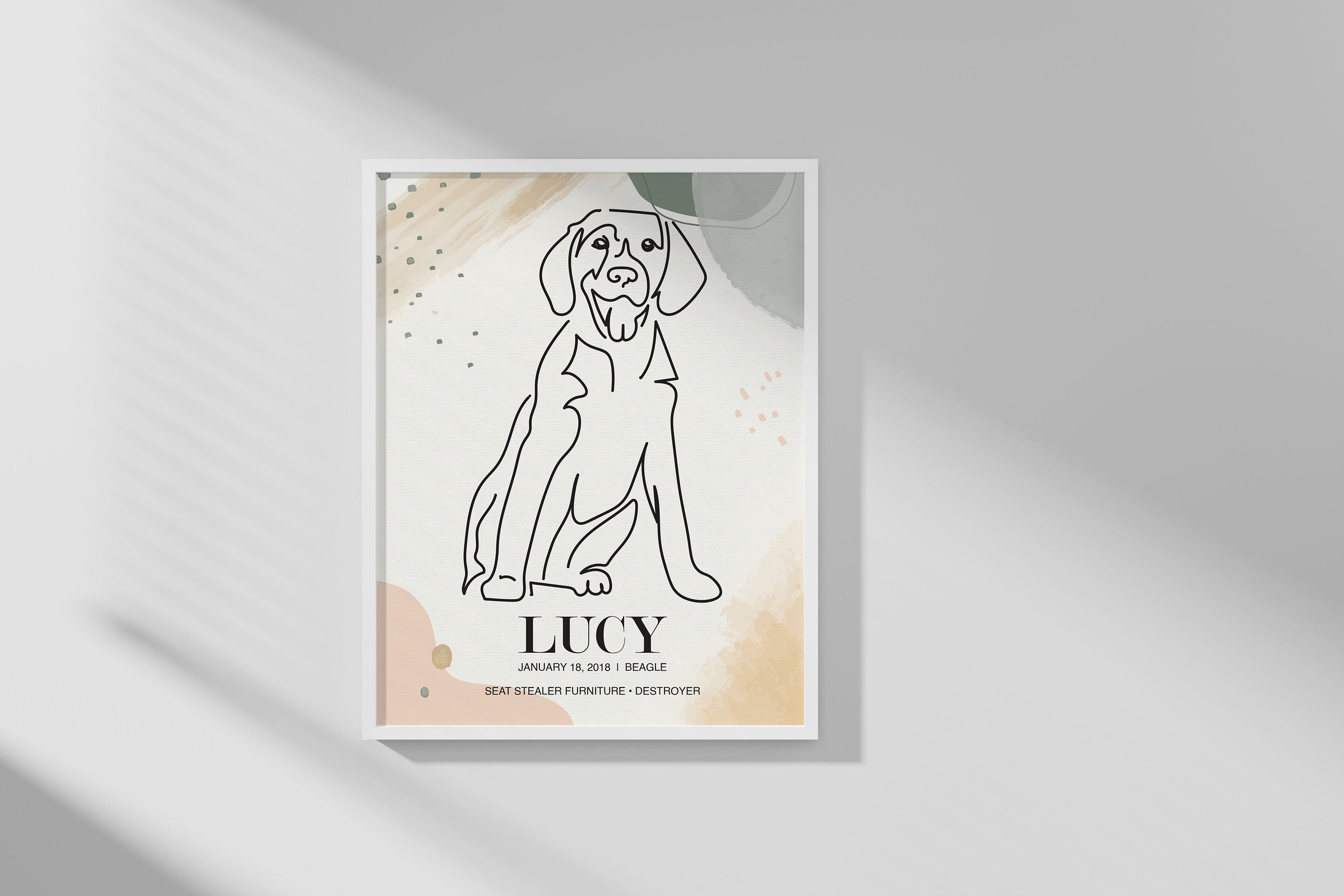 CUSTOM PET PORTRAIT Pet Line Art Pet Portrait Dog Portrait | Etsy