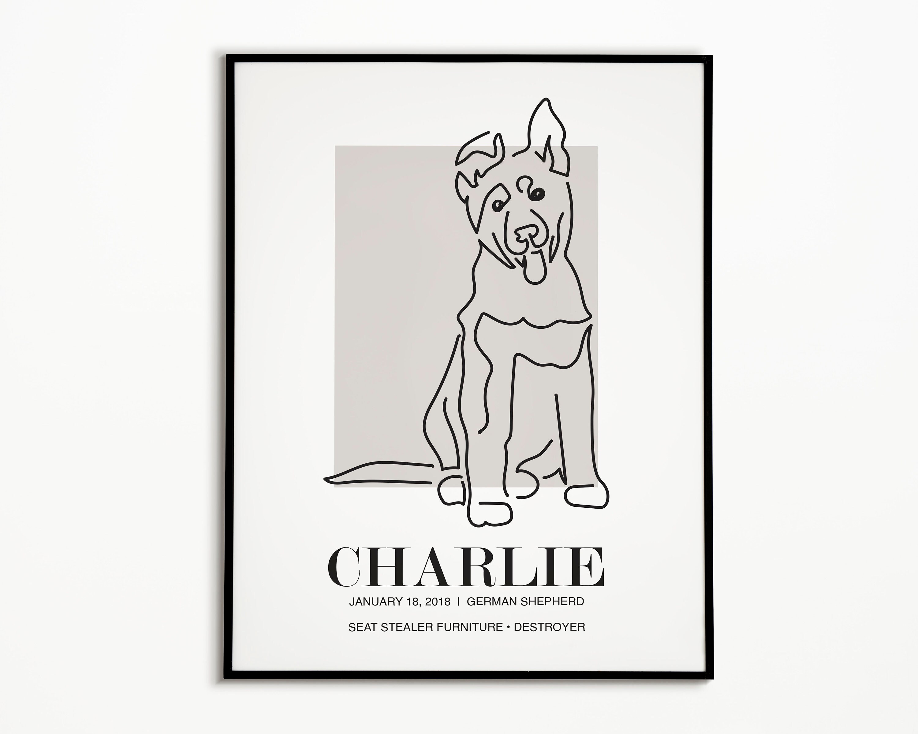 CUSTOM PET PORTRAIT Pet Line Art Pet Portrait Dog Portrait | Etsy