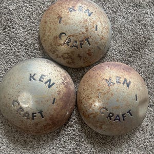 Antique Ken Craft Baby Moon Hubcap Covers