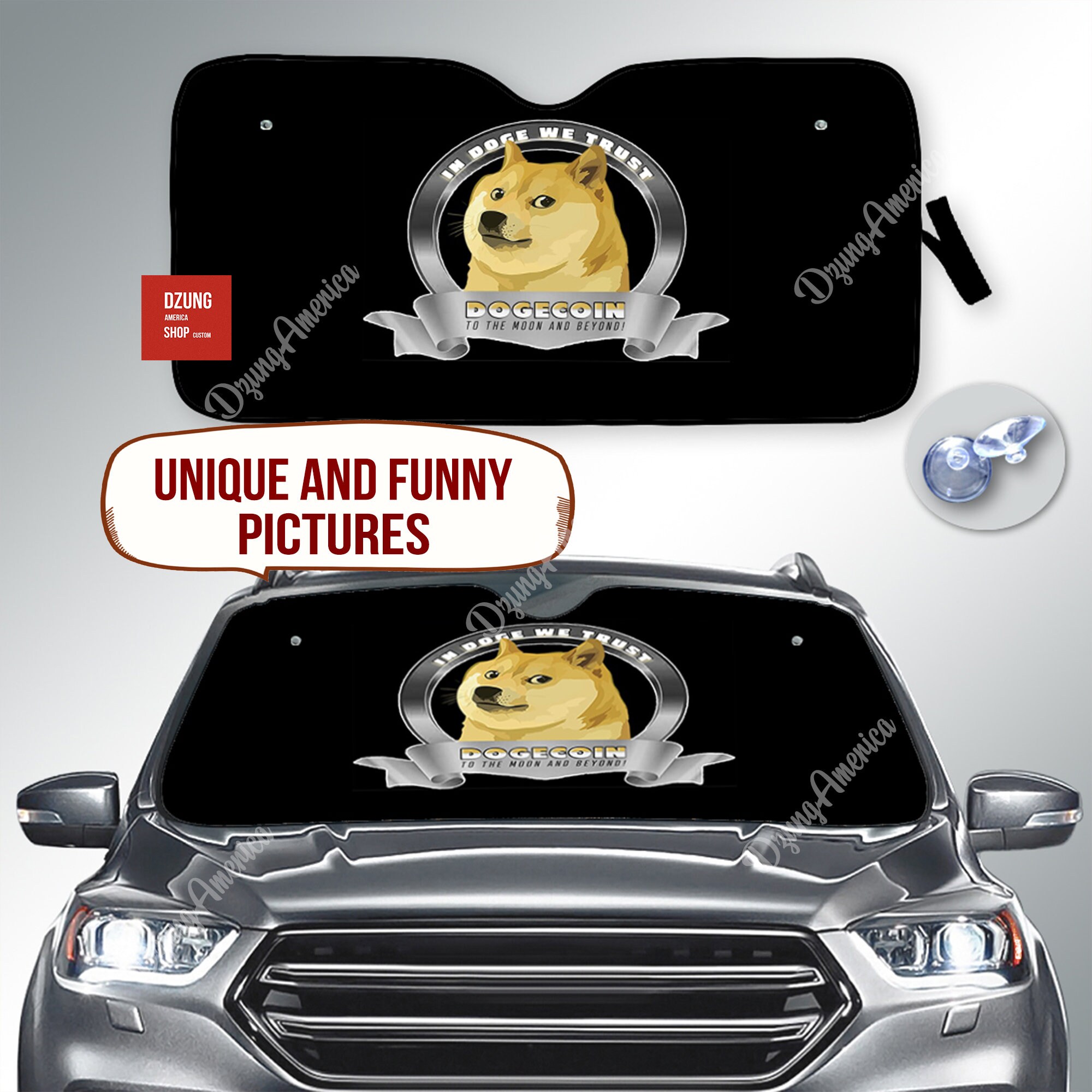 Custom Car Windshield Sun Shade Personalized Photo Logo Etsy