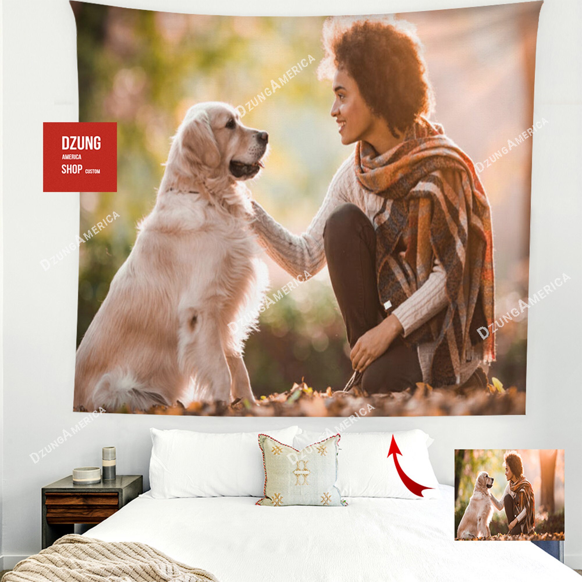 Custom Tapestry From Photo Tapestries Custom Backdrop Etsy