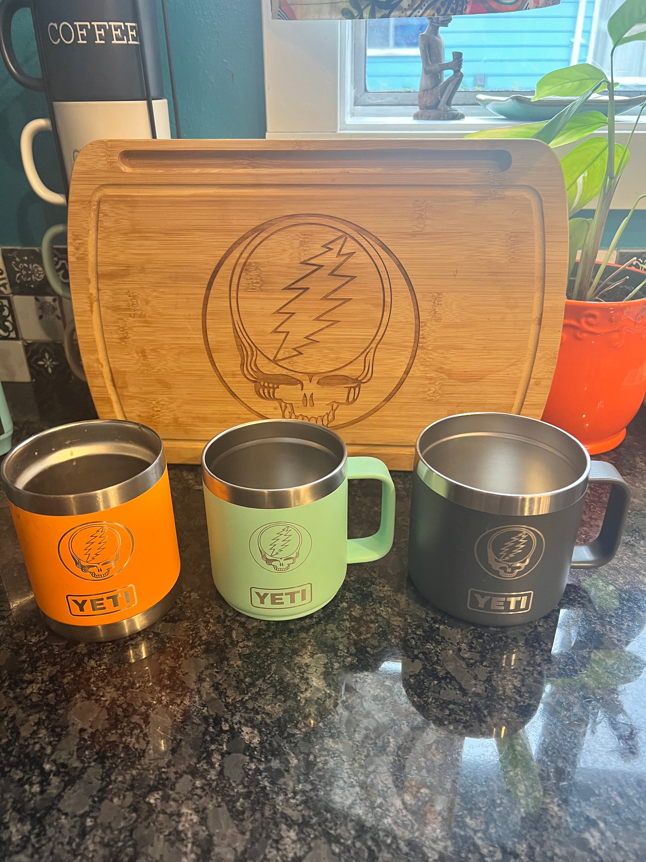 Orange yeti coffee mug sales