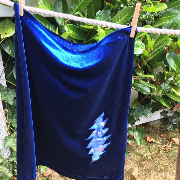 Royal Blue Lovely Lightning Bolt  Mini Skirt