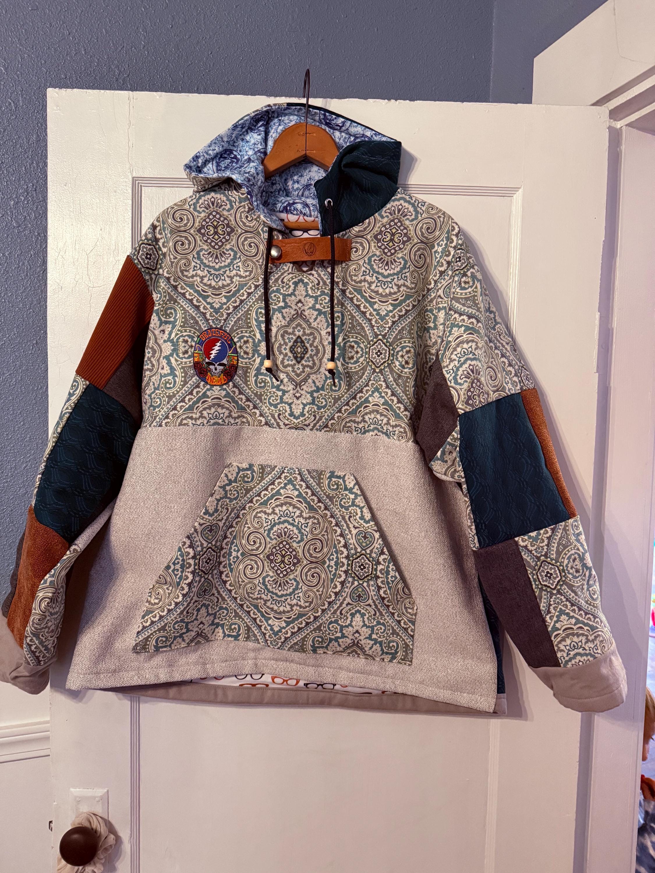 Paisley Patchwork Hoodie - Etsy