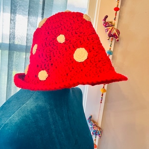 Aminita Mushroom Bucket Beanie