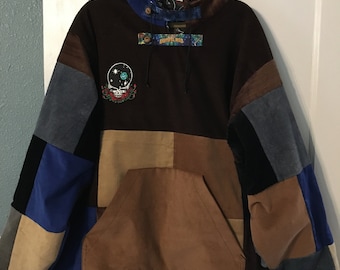 Suéter de patchwork liso Space Your Face