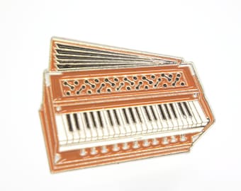 Indian Harmonium Baga Musical Instrument Badge