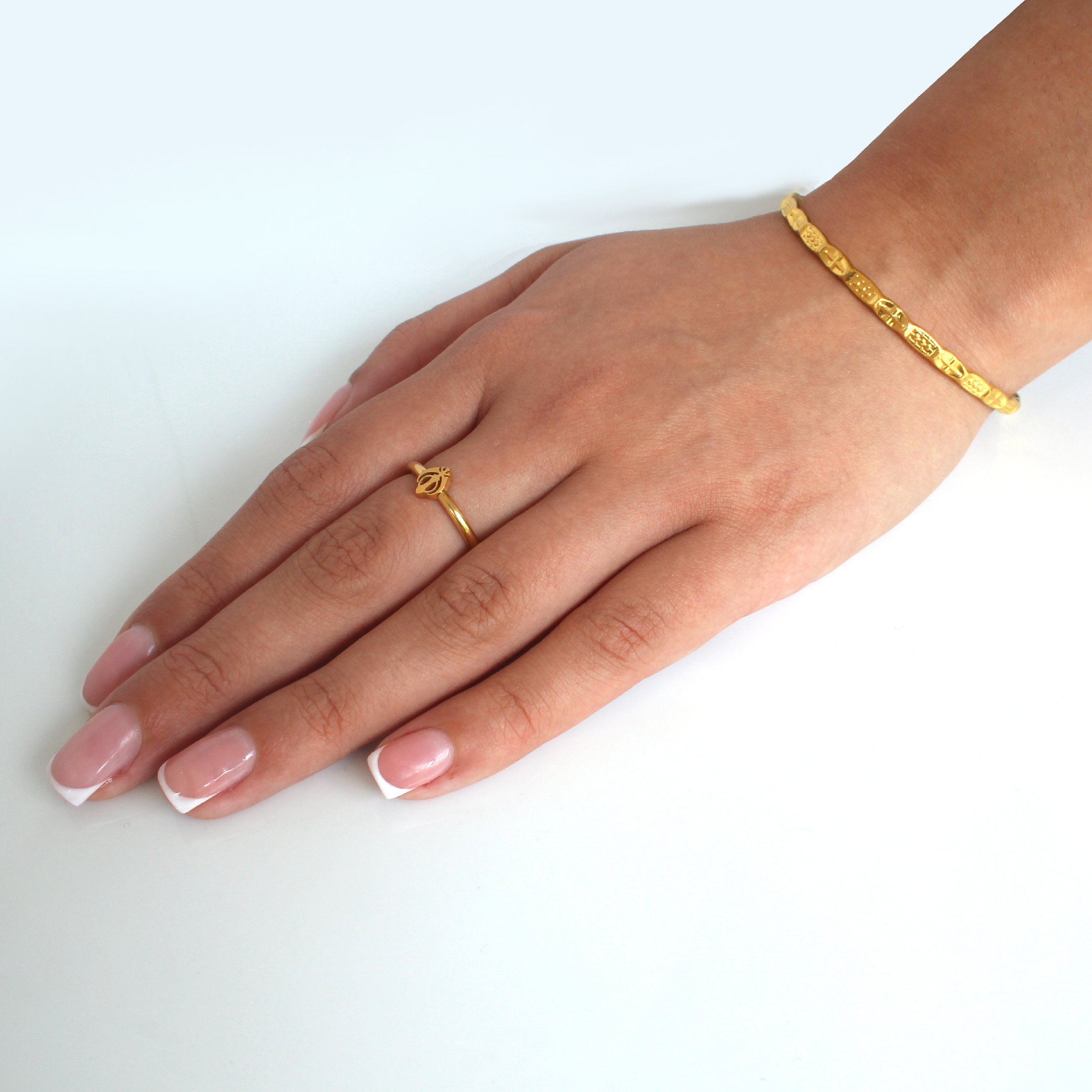 Gold khanda deals ring