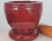 Handmade Thai Wooden Mortar Pestle Okhali Khal Basta Grinder Masher Kitchenware
