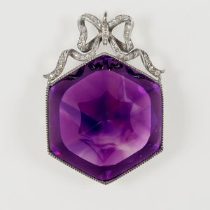 Enchanting Natural Amethyst Timeless Antique Pendant/Necklace of Unparalleled Beauty