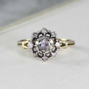 Antique 1.4 Carat Old Mine Cut Diamond Engagement Ring