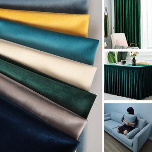 Velvet Fabric, Soft Fabric, Polyester Velvet, Curtain Fabric, Apparel Fabric, Upholstery Fabric, By The Half Yard