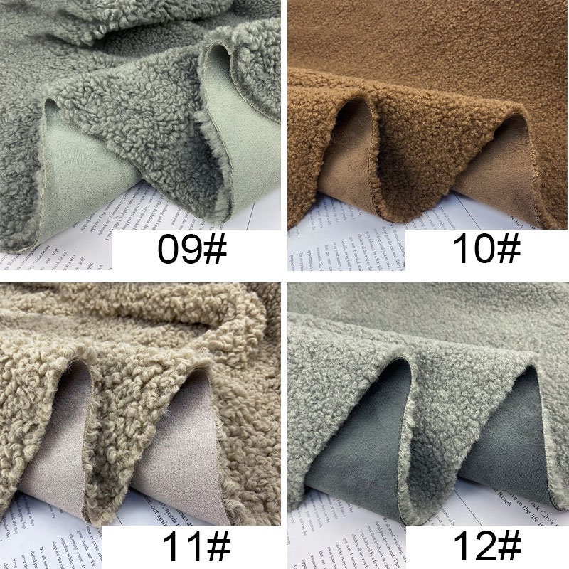 Bonded Sherpa Fabric Faux Suede Fabric Lamb Wool Fabric Etsy