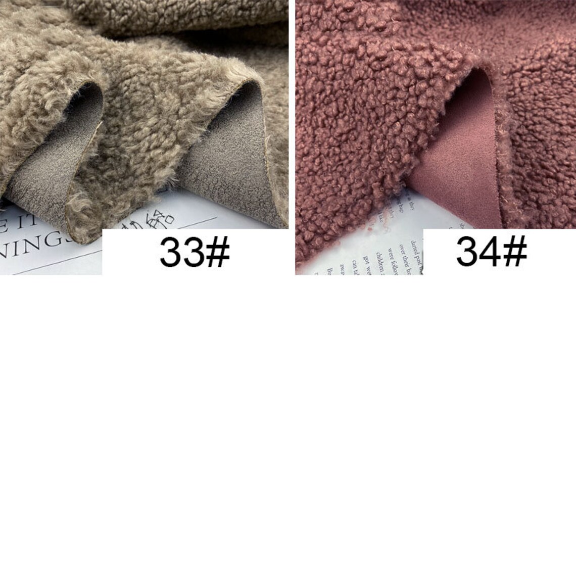 Bonded Sherpa Fabric Faux Suede Fabric Lamb Wool Fabric Etsy