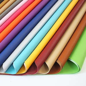 Faux Leather Fabric, Artificial Leather, Fake Leather, PU Leather Fabric, Fine Lines, Sofa Leather, Upholster Fabric, By the Half Yard