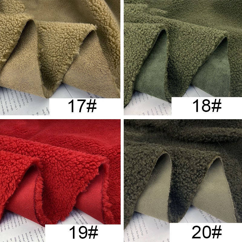 Bonded Sherpa Fabric Faux Suede Fabric Lamb Wool Fabric Etsy