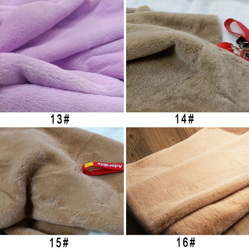 Faux Fur Fabirc, Minky Fur Fabric, Faux Rabbit Fur, Fursuit Material, Polar Faux Fur, Apparel Fabric, By The Half Yard image 6