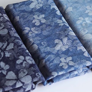 Blue Stretch Denim Fabric, Washed Denim Fabric, Cotton Denim, Jacquard Denim Fabric, Soft  Denim, Jeans Fabric, By The Half Yard