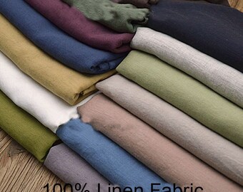 Linen Fabric,100% Linen Fabric, Vintage Fabric, Sandwashed Linen Fabric, Quilting Fabric, Clothing Fabric, Christmas Gift, By the Half Yard