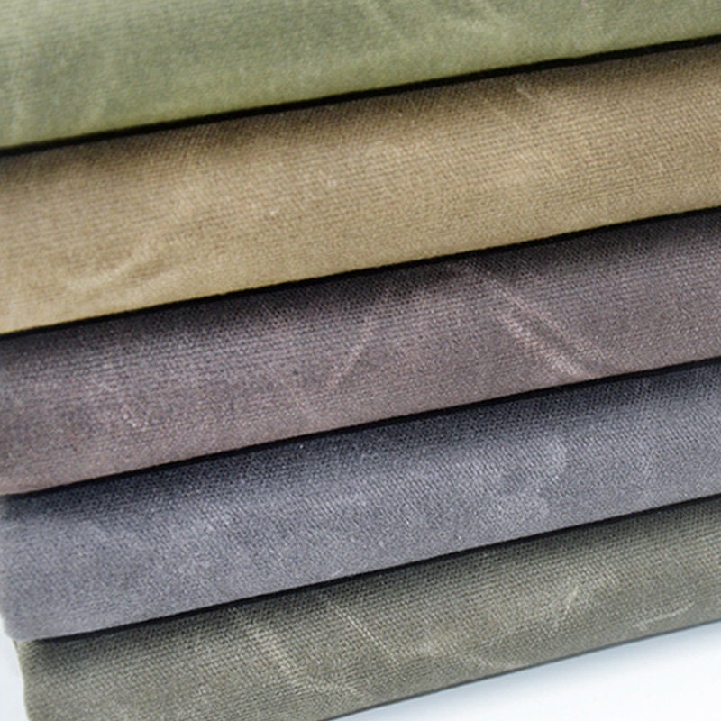 Waxed Canvas Fabric, 8oz, Water Resistant, Waterproof Fabric, Hand Waxed  Cotton Canvas Fabric by the Half Yard 