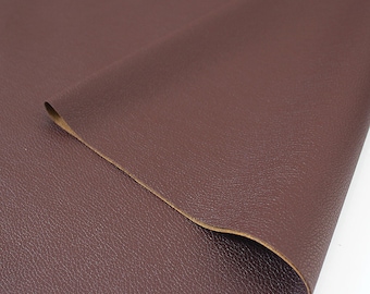 Tessuto In Texture Vintage Sintetica, Finta Pelle Vinile Materiale Al Metro, PU Pelle Artificiale Spessore 1mmTessuti Per Tappezzeria, Tessuto Cuoio Per Arredo, Divani (Coffee-138x549cm