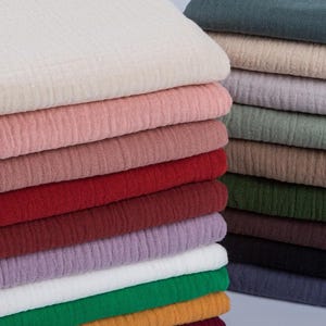 Gauze Cotton Fabric, Double Gauze Fabric, Pure Cotton Double Gauze, Baby Fabric, Apparel  Fabric, Soft Fabric, Sold By The Half Yard