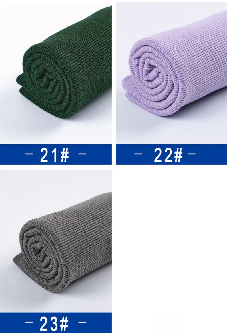 Ribbing Knit Fabric Stretch Ribbing Fabric Cotton Fabric Etsy