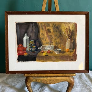 Vintage French nature morte. Still Life. Kitchen Art.