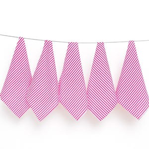 Hand Block Print Cotton Napkins: Striped Pink Reusable Cloth