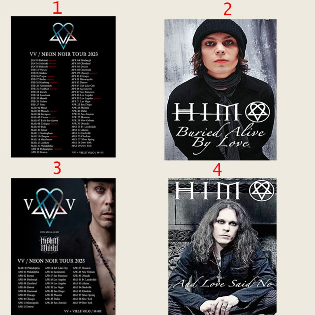 Ville Valo 2023 Neon Noir Tour Poster Etsy Norway