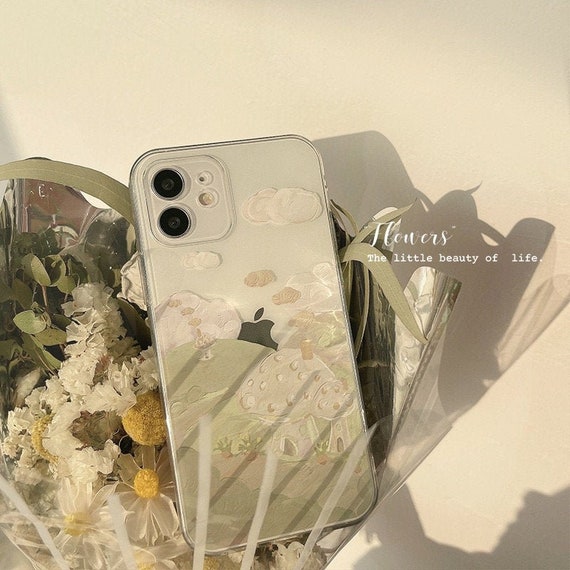 Green Hill Aesthetic Clear Protective Apple Phone Case Iphone Etsy Norway
