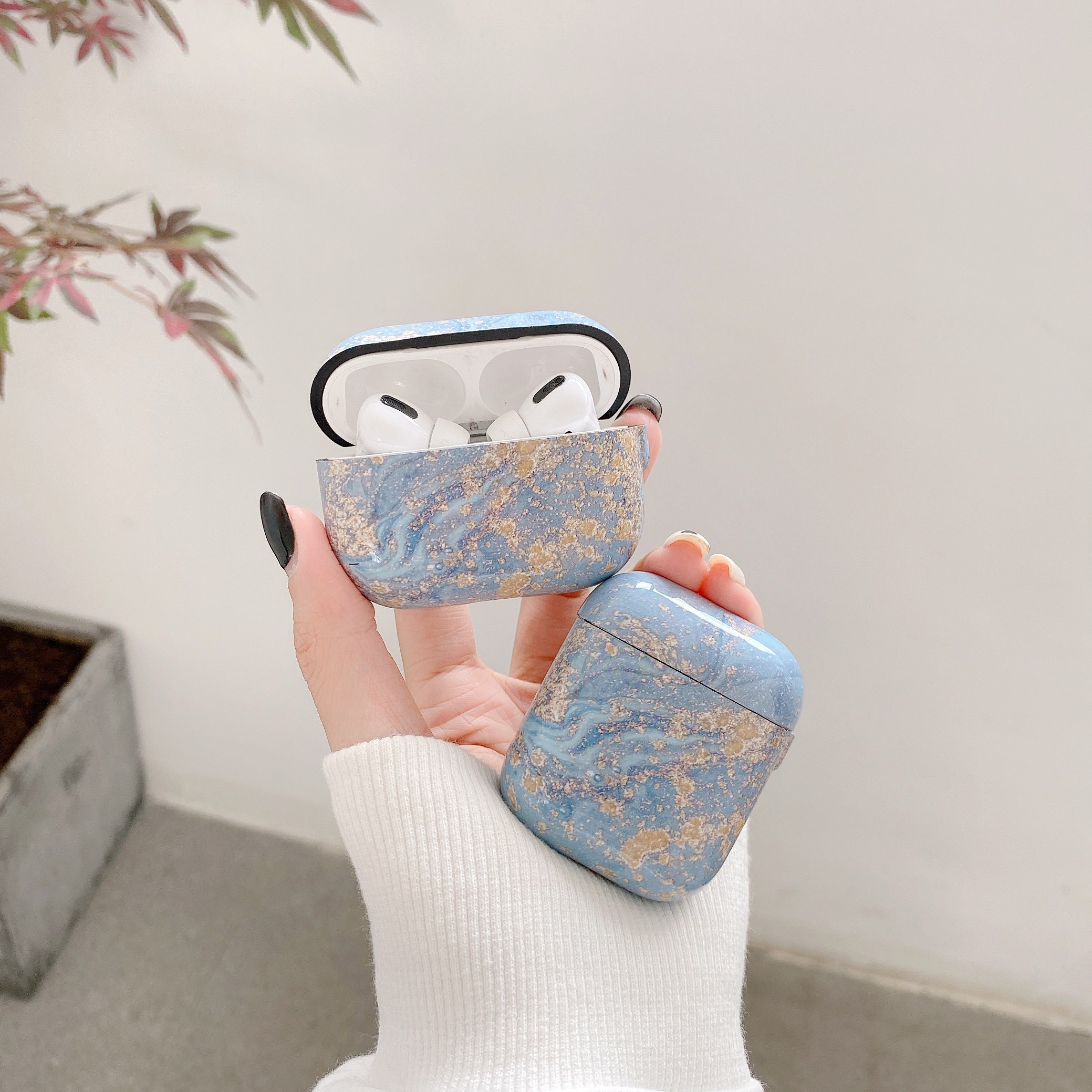 White Marble Designer Apple Cute Airpods Case Airpods Pro 