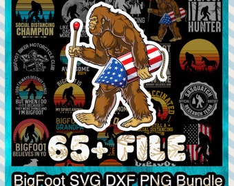 Bigfoot SVG Bundle, Sasquatch Silhouette, Cricut Files (60+ File)