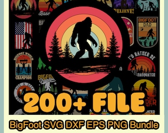 Combo 200 Bigfoot svg Bundle, Big Foot Svg, Sasquatch Cricut, Sasquatch Silhouette, eps, dxf, ai, png, Files For Cricut
