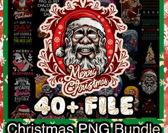 Bundle drôle de Noël SVG, fichiers Cricut Silhouette (téléchargement numérique)