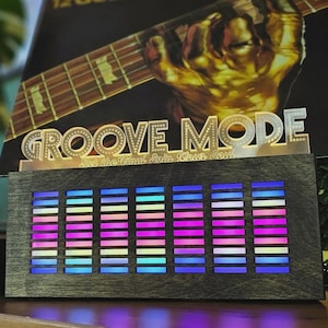 Sound Reactive Vinyl Record Holder: Music Visualizer Display with Custom Text