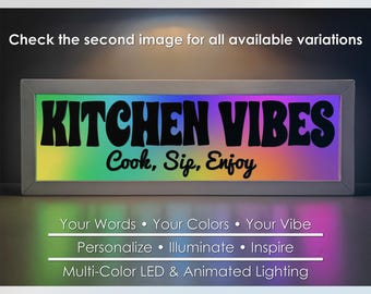 Gepersonaliseerde led lightbox Kitchen Vibes | Schoorsteendecor