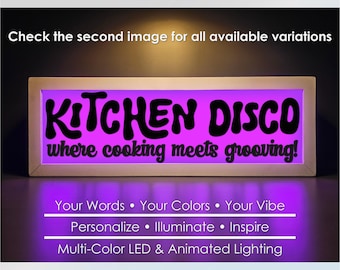 Custom keuken disco led-bord: retro neon oplichtend decor