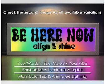 Aangepaste yoga led lightbox: gepersonaliseerde meditatiestudiodecor