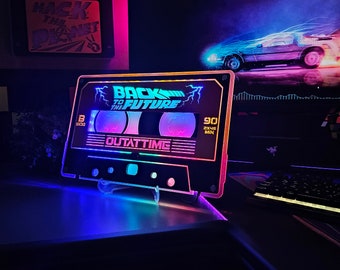 バックトゥザフューチャー ネオンサイン LEDライト 映画グッズ 新品 ランプ BACK TO THE FUTURE バックトゥザフューチャー ネオン ライト