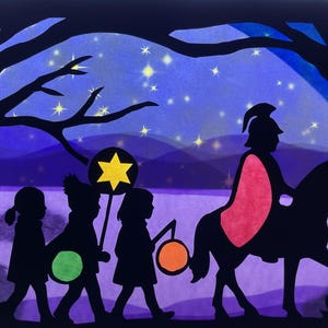 St Martin / Laternen Umzug / laternenfest / Lichterfest  Waldorf / transparent / Fensterbild / Fensterbilder / Weihnachten Jahreszeitentisch