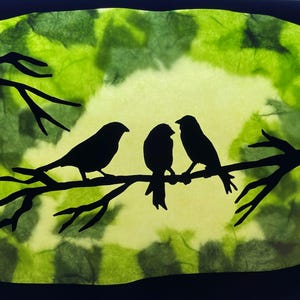 Birds summertime / Waldorf / transparent / Window Picture / window Mural  / season table / nature Table