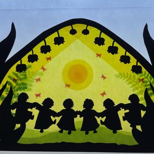 Spring Springtime / Waldorf / transparent / Window Picture / window Mural  / season table / nature Table