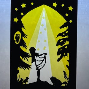 Sterntaler / Märchen / Waldorf / transparent / Fensterbild / Fensterbilder / Winter / Jahreszeitentisch / Papier