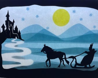 The Snow Queen / Waldorf / transparent / Window Picture / window Mural  / season table / nature Table