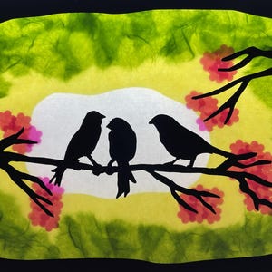 Birds Springtime / Waldorf / transparent / Window Picture / window Mural  / season table / nature Table