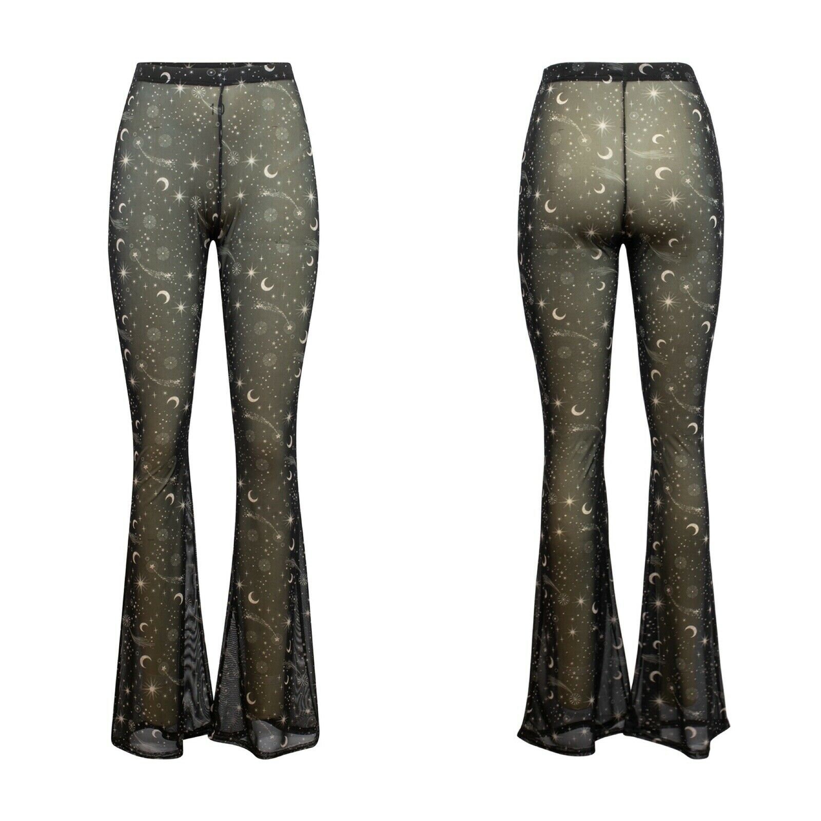 Women Flares Sun Moon Festival Print 